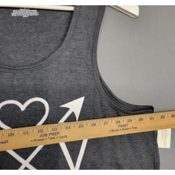 Bobbie Brooks Tank Top Pjs Sleepwear Womens XL Gray White Graphic Love Print - Picture 4 of 7